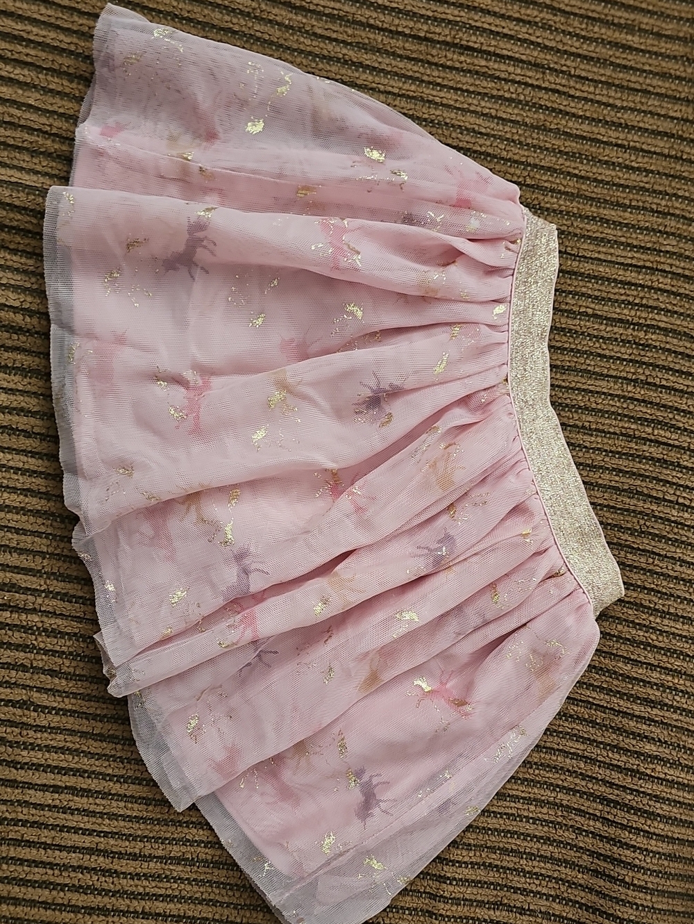 4T Sonoma Pink Tulle Skater Skort with Gold Accents